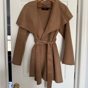 Tahari Brown Belted Coat
